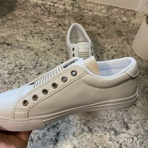 Tommy Hilfiger White Slip-On Sneakers